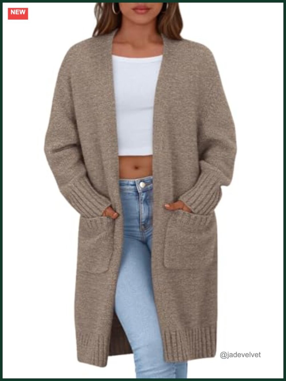 PRETTYGARDEN Women's Open Front Knit Cardigan Long Sleeve Oversized Sweater Coat